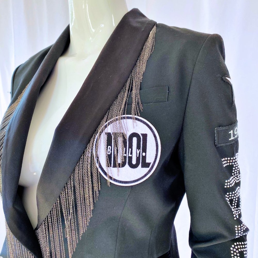 Custom Billy Idol Rebel Yell Rhinestone Jacket - Picture 3 of 7